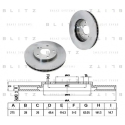 Тормозной диск BLITZ BS0137 