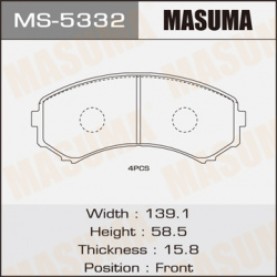 колодки дисковые п  \ Mazda MPV 2 6/3 0/2 5TD 92 99 Mitsubishi Pajero 3 5GDi 00> MASUMA MS 5332