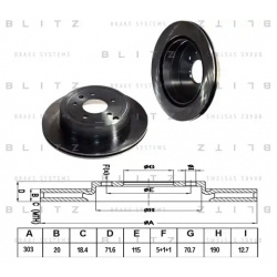 Тормозной диск BLITZ BS0228 