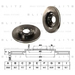 Тормозной диск BLITZ BS0105 