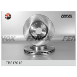 Тормозной диск FENOX TB217012 вентилируемый передний мост 