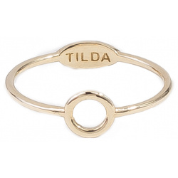 Tilda Кольцо с кругом из желтого золота 13261 Золото 585 (14k)
