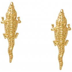 Natia x Lako Позолоченные серьги крокодилы 37440 Латунь  покр золотом