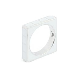 SHAMELESS Белое квадратное кольцо из серебра с эмалью 92221