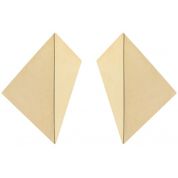Khoshtrik Треугольные позолоченные серьги из серебра 105764