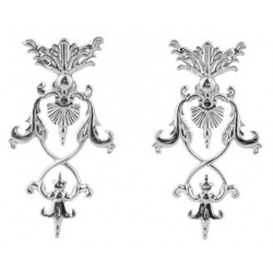 LUTA Jewelry Серьги в барочном стиле из серебра 109052