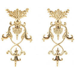 LUTA Jewelry Позолоченные серебряные серьги в барочном стиле 109053