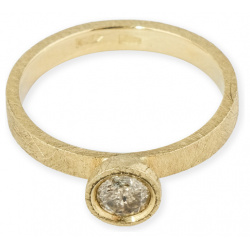 The EGO Кольцо Fragile rose из золота с бриллиантом 110319
