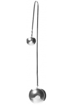 Prosto Jewelry Длинная моносерьга из серебра с двумя шариками 15588