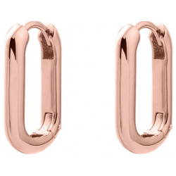 LUTA Jewelry Серьги кольца из серебра с розовой позолотой 30943