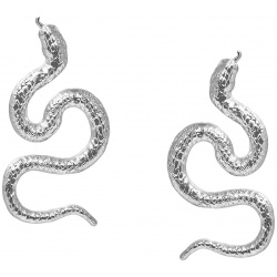 Natia x Lako Покрытые серебром серьги змеи 40363
