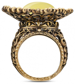 Fiore di Firenze Позолоченное кольцо Beatrice с нефритом 67787