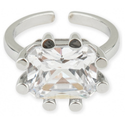 Herald Percy Серебристое кольцо с кристаллом 118142