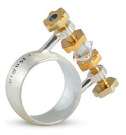 AMARIN Jewelry Кольцо из серебра М1 2 Кристалл прозрачный 157653