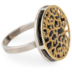 LUTA Jewelry Позолоченное кольцо из серебра c леопардовым узором 189993