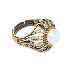 Fiore di Firenze Позолоченное кольцо «Султан» с жемчугом 67783