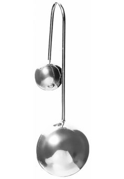 Prosto Jewelry Короткая моносерьга из серебра с двумя шариками 13563