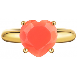 Moonka Позолоченное кольцо из серебра с халцедоном Cartoon ring Heart 109370