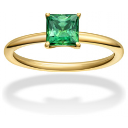 Jewlia Позолоченное кольцо с зеленым фианитом 442505