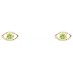 Herald Percy Diamonds Пусеты из желтого золота в виде глаза с вставкой демантоида маленькие 443282