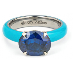 AlexeyZubov Кольцо с сапфиром голубой высокотехнологичной керамикой 444196