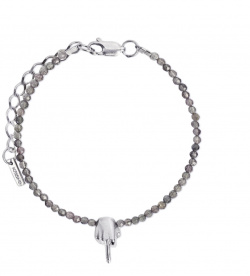 KRISHE Серебристй браслет с подвеской рукой из серебра HAZE 167613