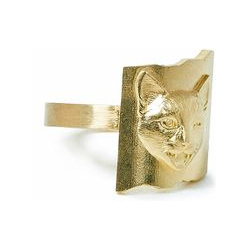 Dusty Rose Перстень из желтого золота Cat 9415