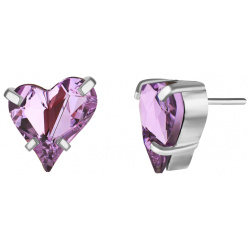 Phenomenal Studio Серьги сердца Love Violet Earrings с кристаллами 45946