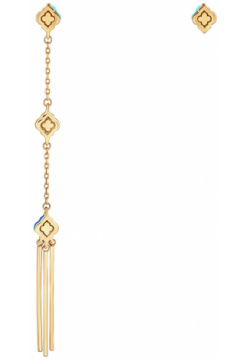 LUTA Jewelry Серебряные асимметричные позолоченные серьги Марокко 452438 С