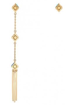 LUTA Jewelry Серебряные асимметричные позолоченные серьги Марокко 452438