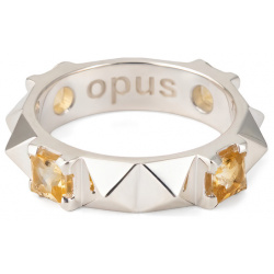 Opus Jewelry Граненое кольцо из серебра с цитринами Game Ring 453265