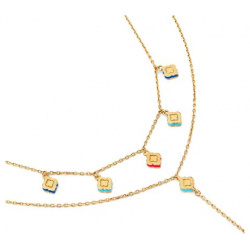 LUTA Jewelry Серебряное колье галстук Марокко с позолотой 456450