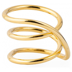 Aloud Золотистое кольцо тройная спираль 454905
