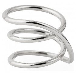 Aloud Серебристое кольцо тройная спираль 454906