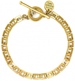 Philippe Audibert Позолоченный браслет цепь Avner с квадратными звеньями 457438
