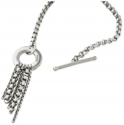 Philippe Audibert Покрытый серебром браслет jenna с подвеской кругом и цепочками 457351