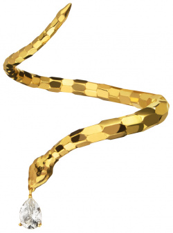 Vertigo Jewellery Lab Позолоченный браслет змея VENENUM из серебра с топазом 450773