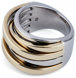 Tom Wood Биколорное кольцо Orb из серебра 460724