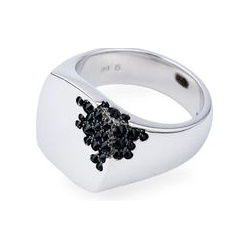 Tom Wood Мужское кольцо печатка квадратное Black Molecule 460884