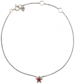 УРА jewelry Браслет со звездой с красной эмалью 460747