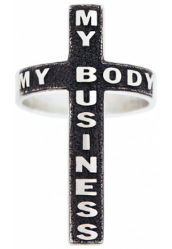 AMARIN Jewelry Кольцо крест из серебра коллекции My Body Business 87020 К