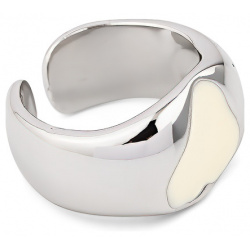 Free Form Jewelry Кольцо серебристое с белым сердечком 462679
