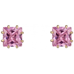 Fiore di Firenze Серьги пусеты с розовым кристаллом VIVIENNE 462994