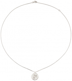 Arha jewelry медальон из серебра "бесконечное люблю" с белой эмалью 459097