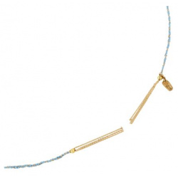 Fairy Table Бронзовая карамелька «Дюшес» на небесно голубом шнурке из шелковой ленты с цепочкой 464739