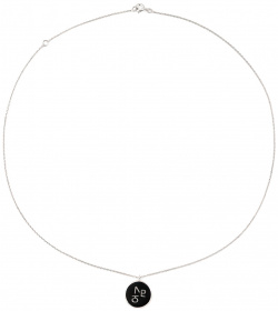 Arha jewelry медальон из серебра "бесконечное люблю" с черной эмалью 453943