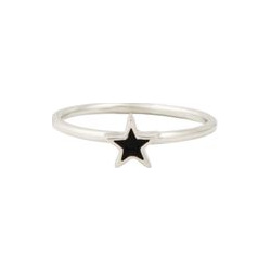 УРА jewelry Кольцо "Звезда" с черной эмалью 464848