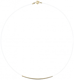 LUTA Jewelry Покрытое лимонным золотом колье из серебра на леске Sparkling 66174