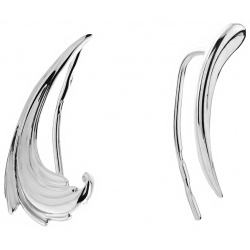 LUTA Jewelry Ассиметричные серебряные серьги в барочном стиле 30123