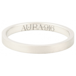 AURA 916 Обручальное мужское кольцо из белого матового золота 466542